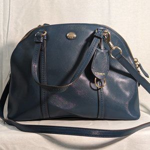 Teal Coach Purse with Shoulder Strap